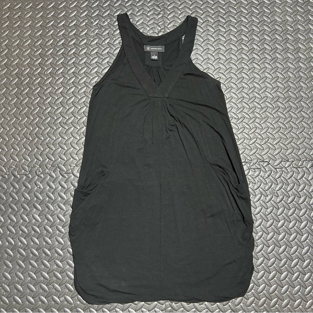 INC International Concepts Halter Tank Top Blouse Sleeveless Black Womens Small